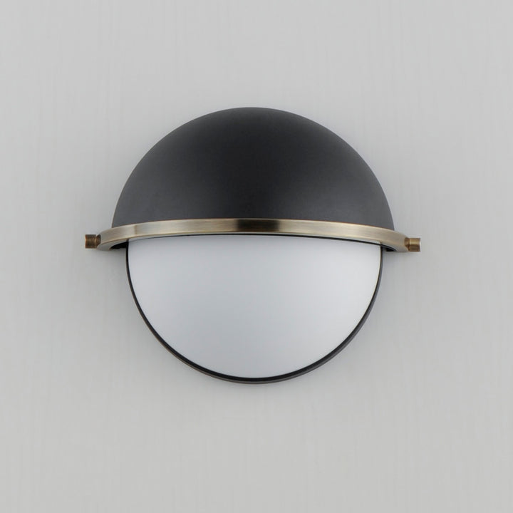 Maxim - 12418SWBKWBR - One Light Wall Sconce - Duke - Black/Weathered Brass