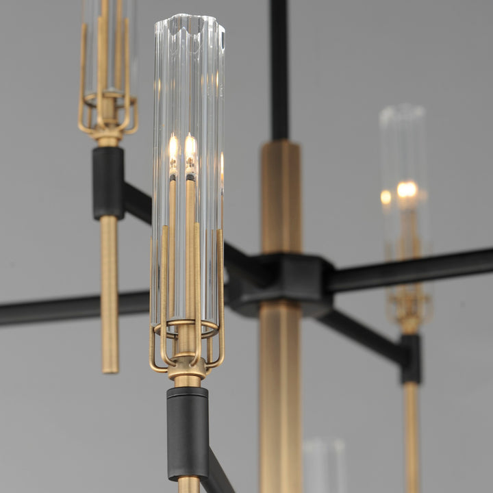 Maxim - 16129CLBKAB - LED Chandelier - Flambeau - Black / Antique Brass