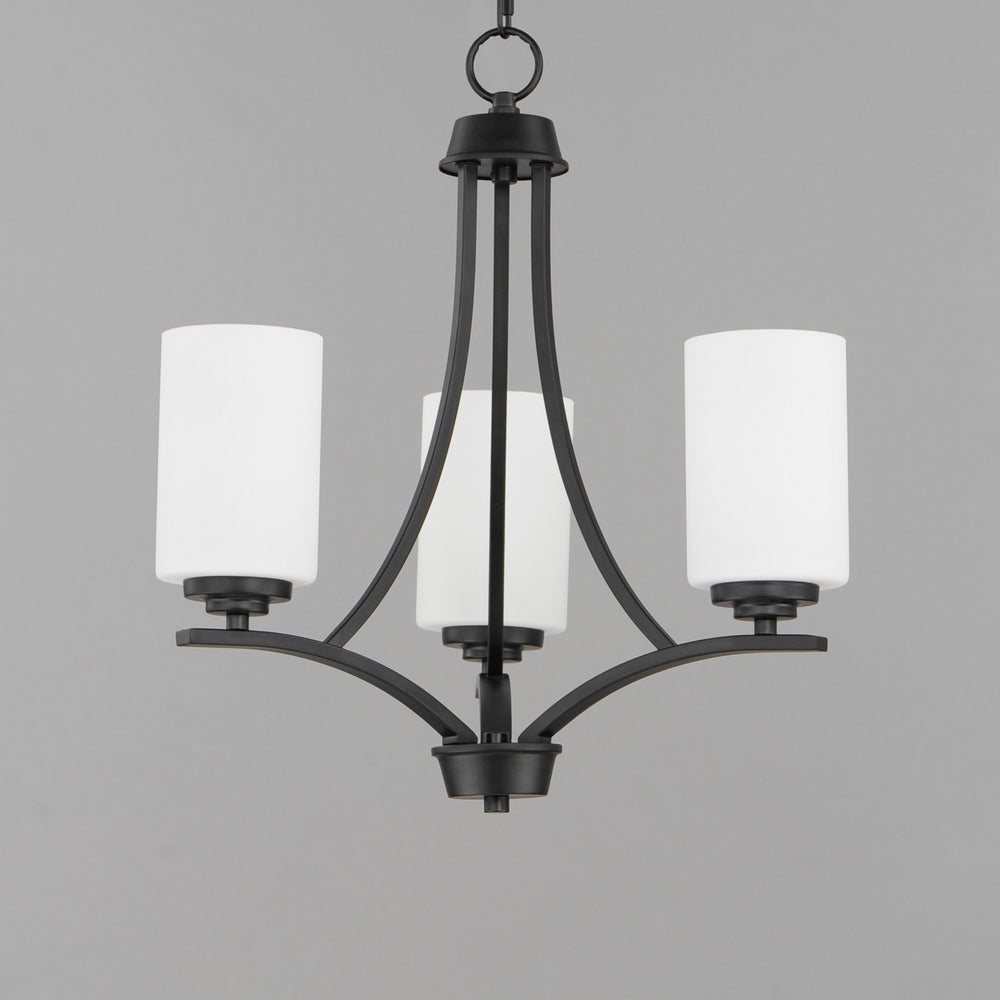 Maxim - 20033SWBK - Three Light Chandelier - Deven - Black