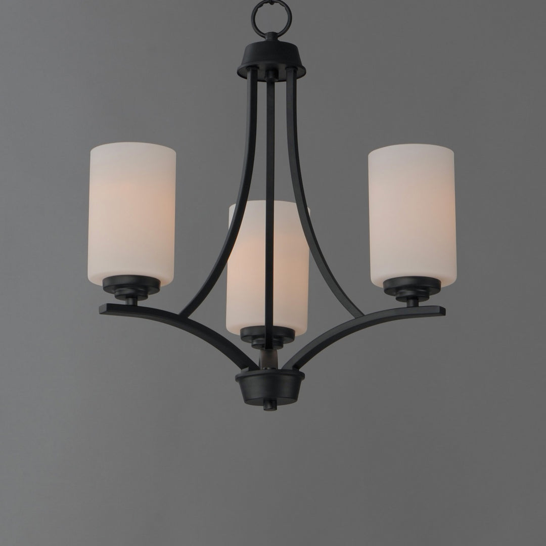 Maxim - 20033SWBK - Three Light Chandelier - Deven - Black