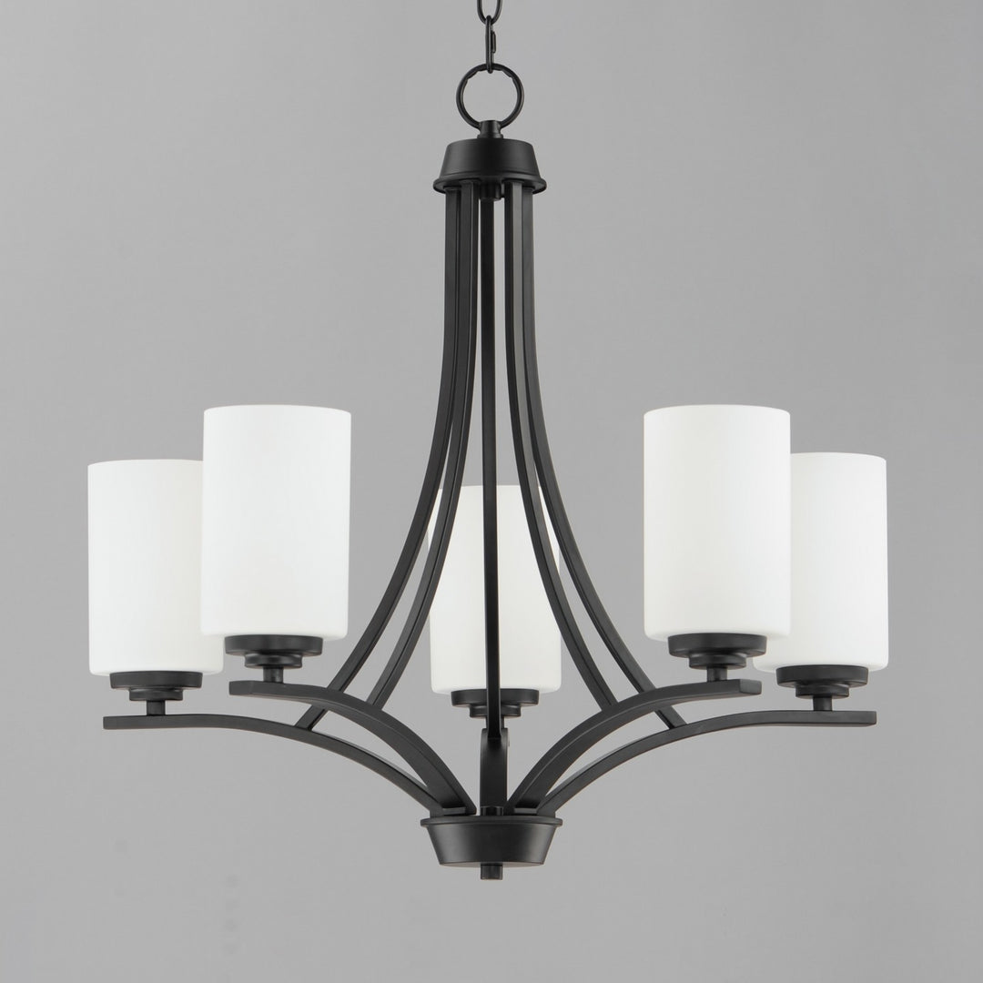 Maxim - 20035SWBK - Five Light Chandelier - Deven - Black