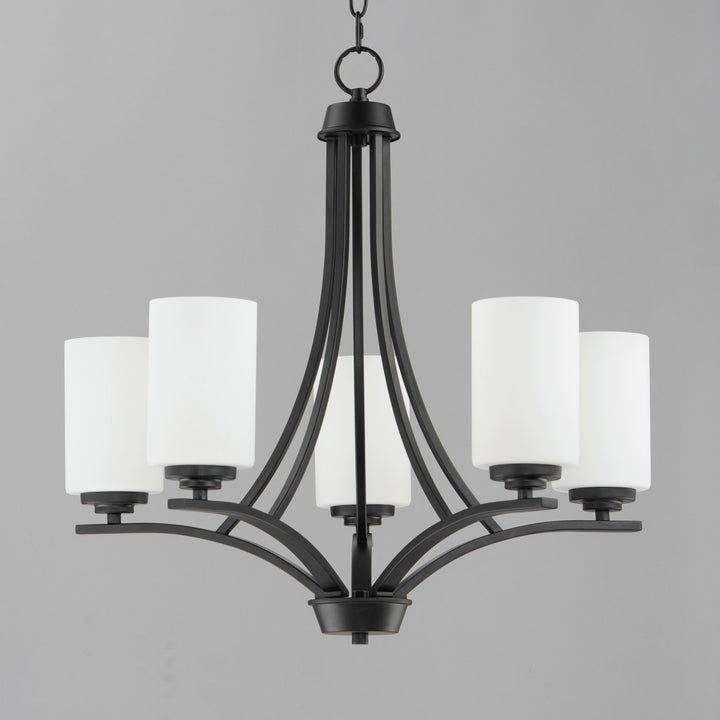 Maxim - 20035SWBK - Five Light Chandelier - Deven - Black
