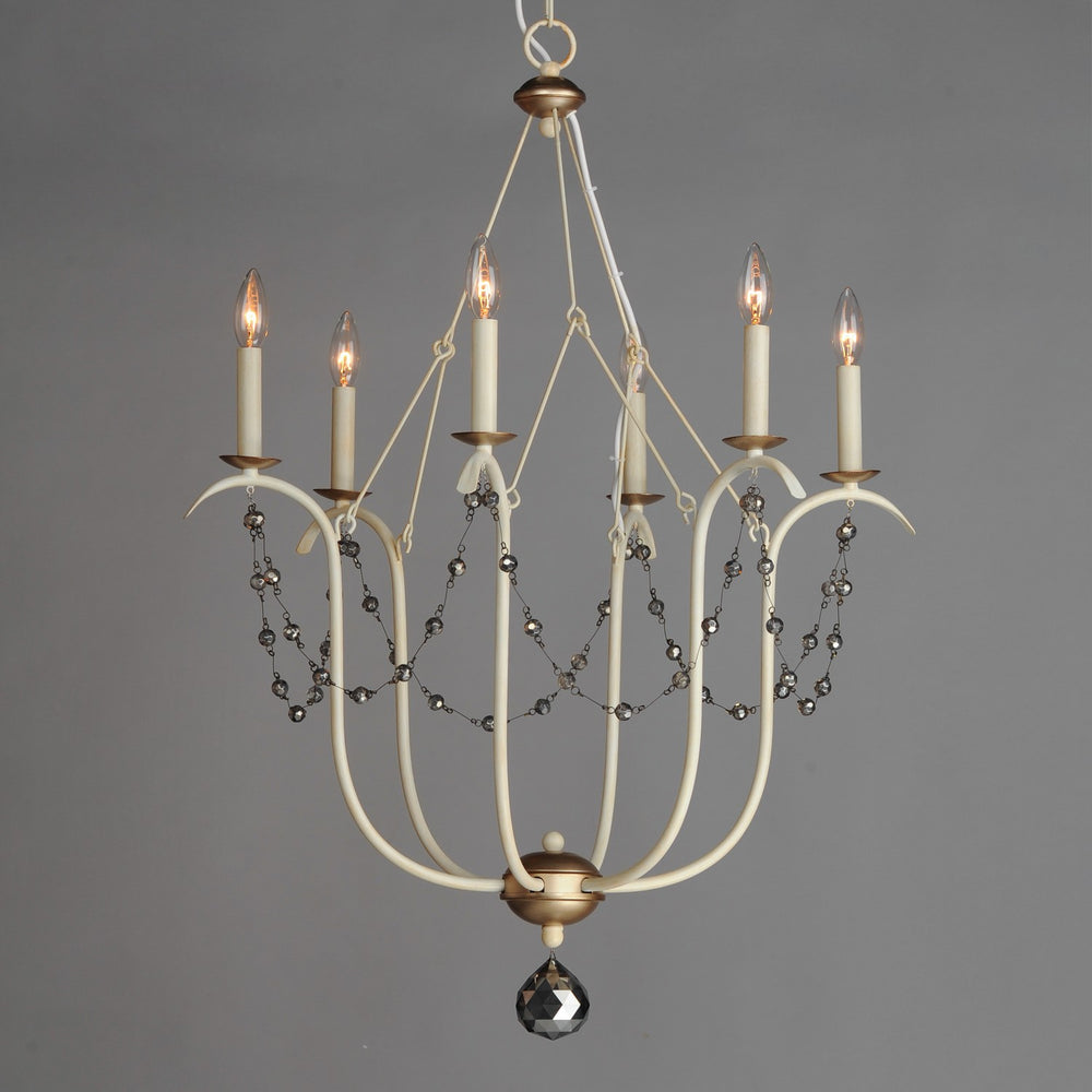 Maxim - 20486ECVG - Six Light Chandelier - Formosa - Ecru/Venetian Gold