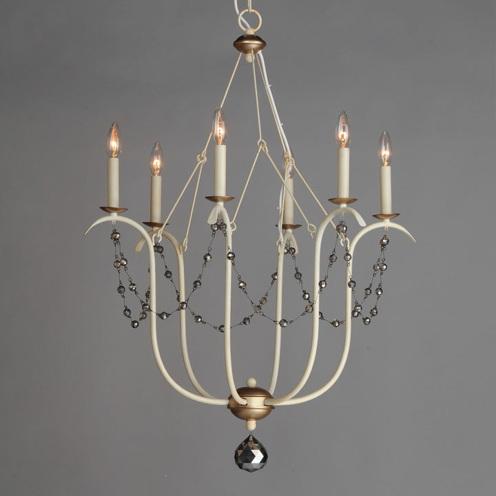 Maxim - 20486ECVG - Six Light Chandelier - Formosa - Ecru/Venetian Gold