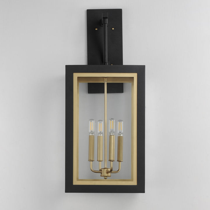 Maxim - 30056CLBKGLD - Four Light Outdoor Wall Sconce - Neoclass - Black / Gold
