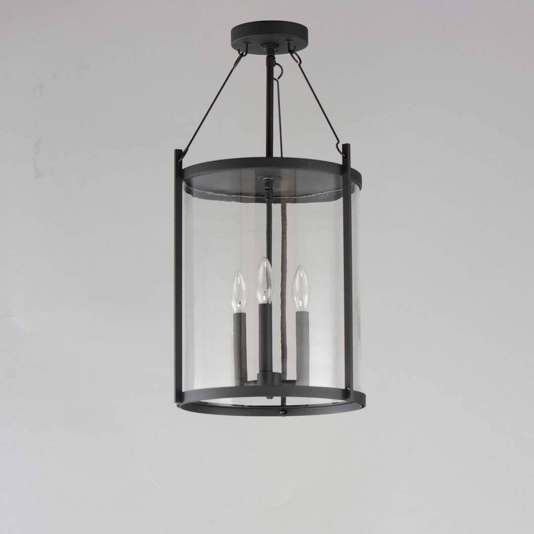 Maxim - 30069CLBK - Three Light Pendant - Belfry - Black