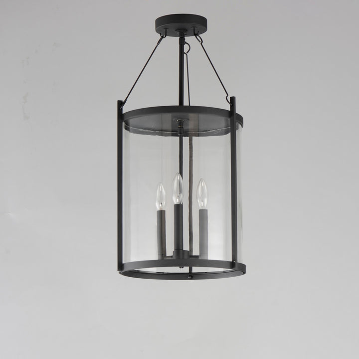 Maxim - 30069CLBK - Three Light Pendant - Belfry - Black
