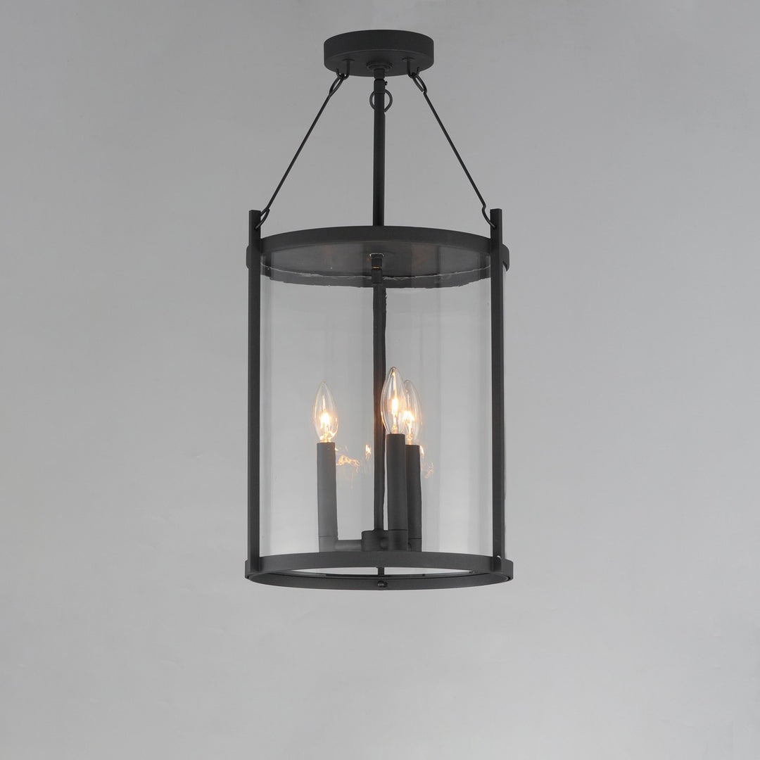 Maxim - 30069CLBK - Three Light Pendant - Belfry - Black