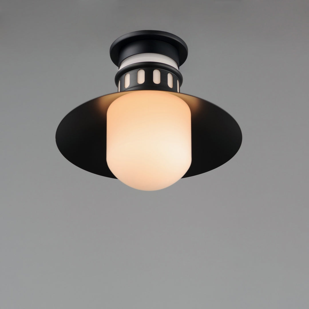 Maxim - 35120SWBK - One Light Outdoor Flush Mount - Admiralty - Black