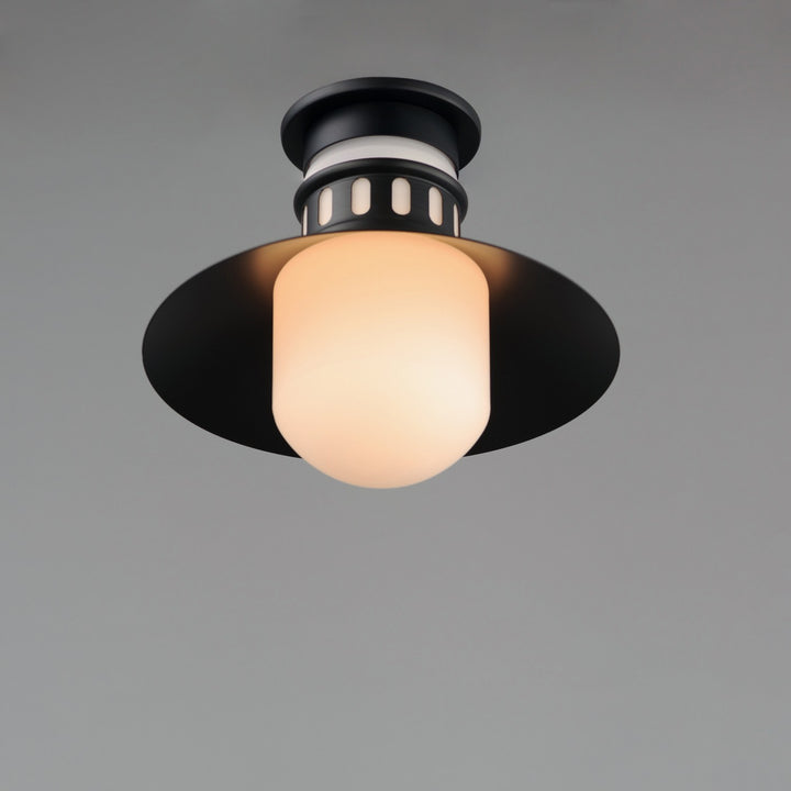 Maxim - 35120SWBK - One Light Outdoor Flush Mount - Admiralty - Black