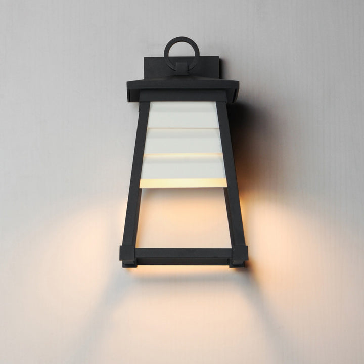 Maxim - 40632WTBK - One Light Outdoor Wall Sconce - Shutters - Black