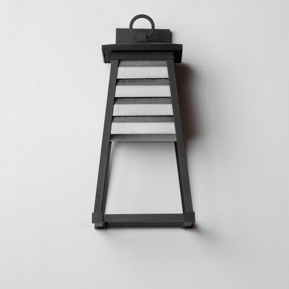 Maxim - 40634WZBK - One Light Outdoor Wall Sconce - Shutters - Weathered Zinc/Black