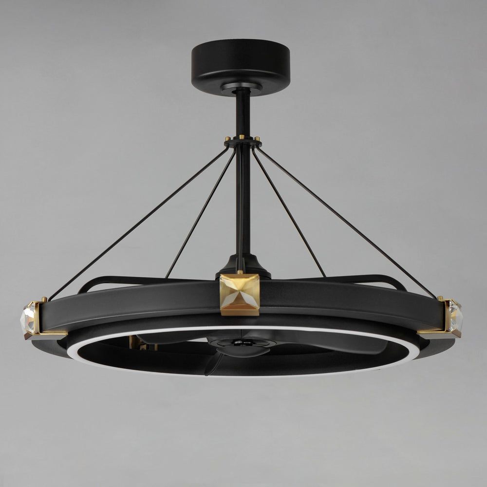 Maxim - 61019BCBKGLD - LED Fandelight - Jewel - Black / Gold