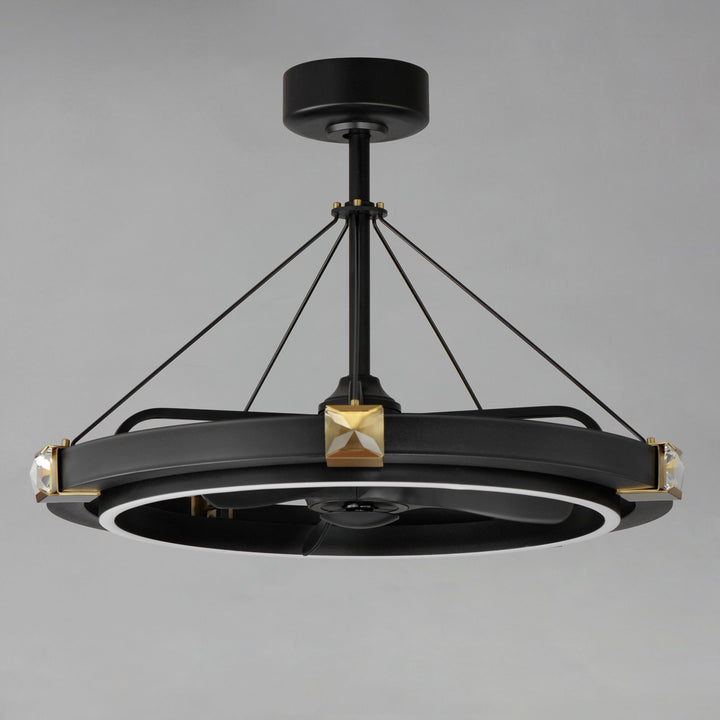 Maxim - 61019BCBKGLD - LED Fandelight - Jewel - Black / Gold