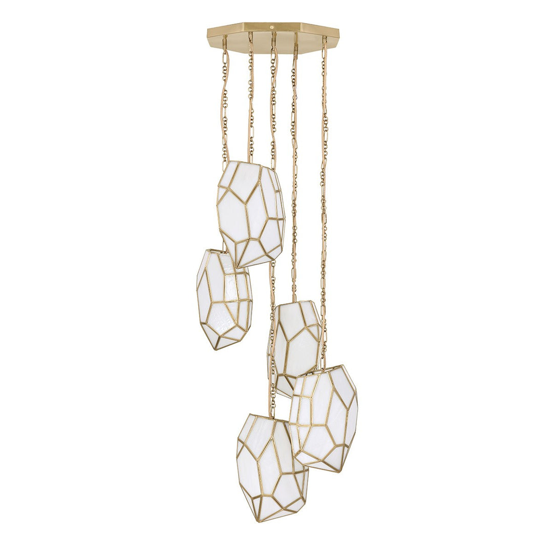 Heera Five Light Pendant in Brass - available from The Lighting Shoppe, trusted by Canadian homeowners