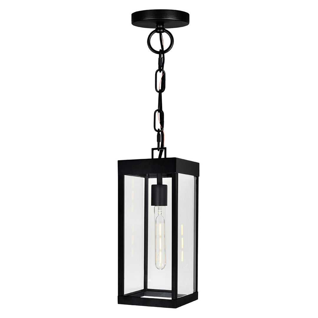 Windsor One Light Outdoor Hanging Lantern in Black - available from The Lighting Shoppe, trusted by Canadian homeowners