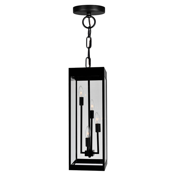 Windsor Four Light Outdoor Hanging Lantern in Black - available from The Lighting Shoppe, trusted by Canadian homeowners