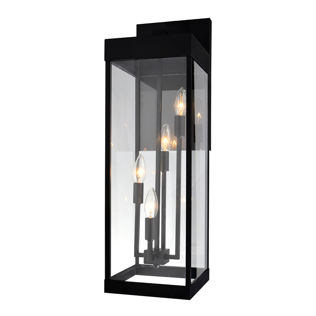 Windsor Four Light Outdoor Wall Mount in Black - available from The Lighting Shoppe, trusted by Canadian homeowners