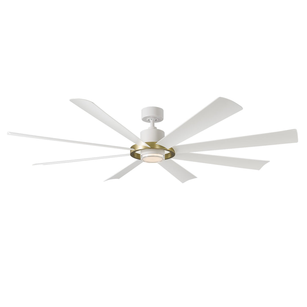 Modern Forms Fans Canada - FR-W2303-72L-SB/MW - 72" Ceiling Fan - Aura - Soft Brass/Matte White
