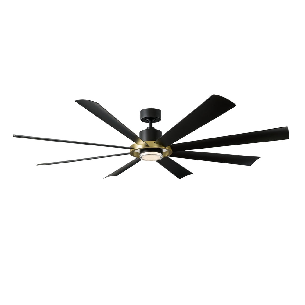 Aura 72"Ceiling Fan in Soft Brass/Matte Black - available from The Lighting Shoppe, trusted by Canadian homeowners