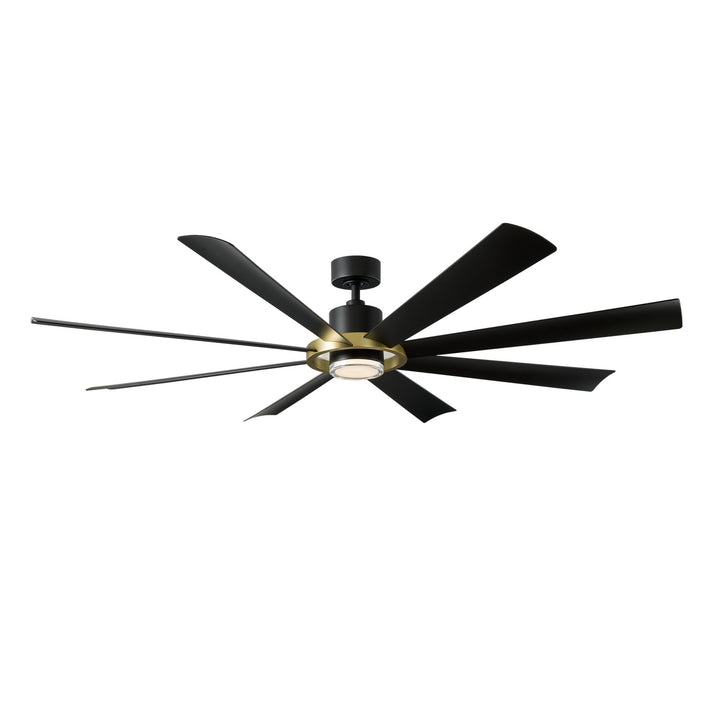 Aura 72"Ceiling Fan in Soft Brass/Matte Black - available from The Lighting Shoppe, trusted by Canadian homeowners