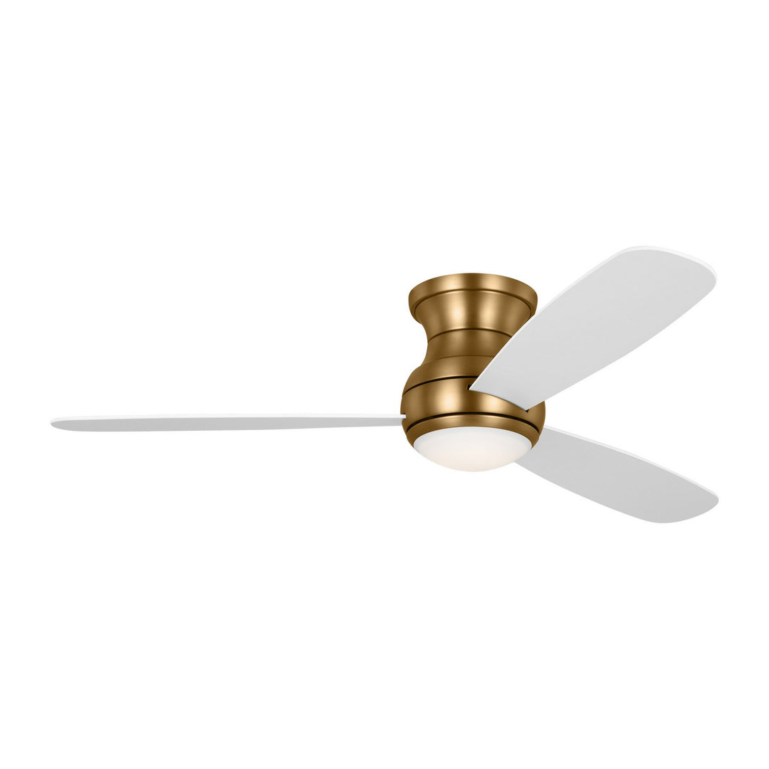 Orbis 52" Ceiling Fan in Satin Brass - available from The Lighting Shoppe, trusted by Canadian homeowners