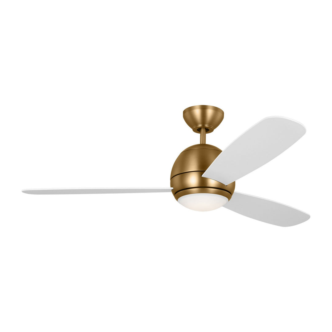 Orbis 52" Ceiling Fan in Satin Brass - available from The Lighting Shoppe, trusted by Canadian homeowners