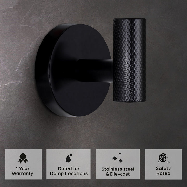 Canarm Canada - BA108A02BK - Robe Hook - Varen - Matte Black