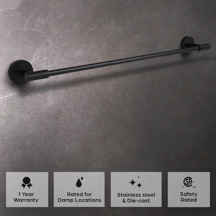 Canarm Canada - BA108A24BK - Towel Bar - Varen - Matte Black