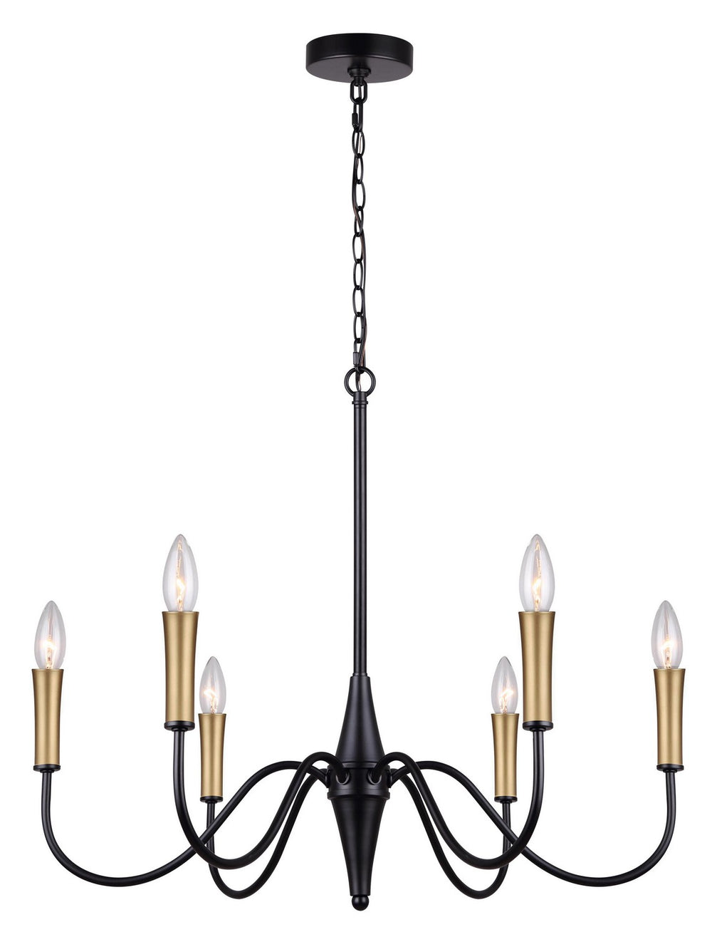 Canarm Canada - ICH1103A06BK - Six Light Chandelier - Brielle - Matte Black