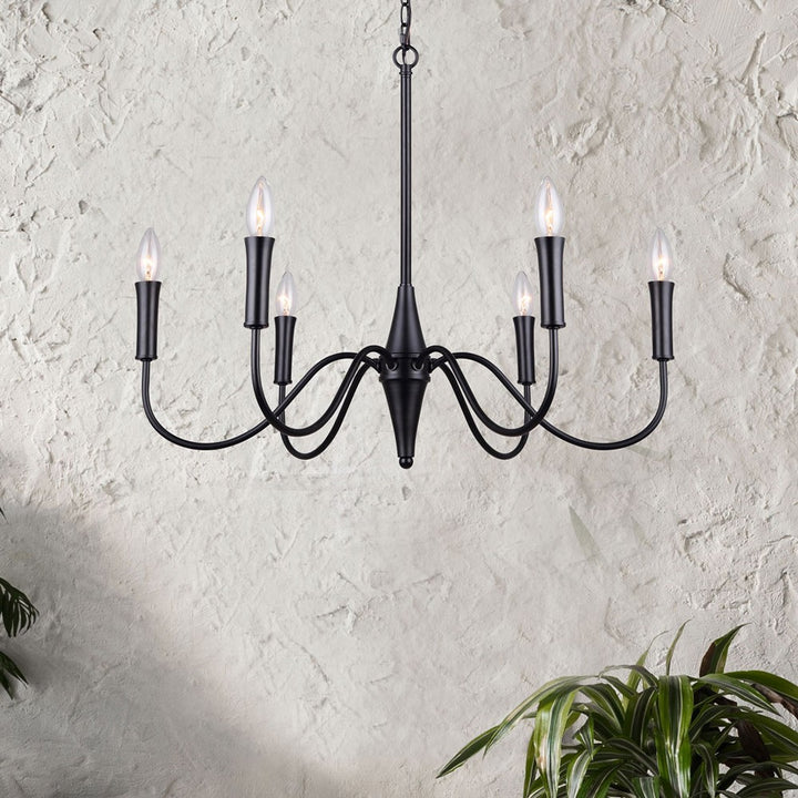 Canarm Canada - ICH1103A06BK - Six Light Chandelier - Brielle - Matte Black