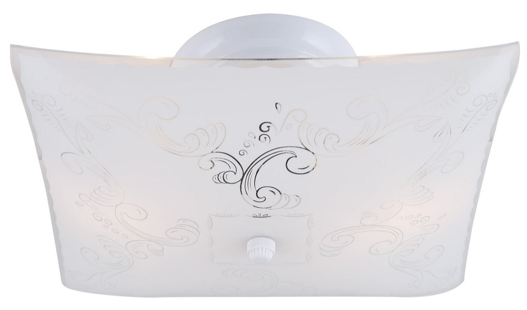 Ceiling One Light Flush Mount in White - available from The Lighting Shoppe, trusted by Canadian homeowners