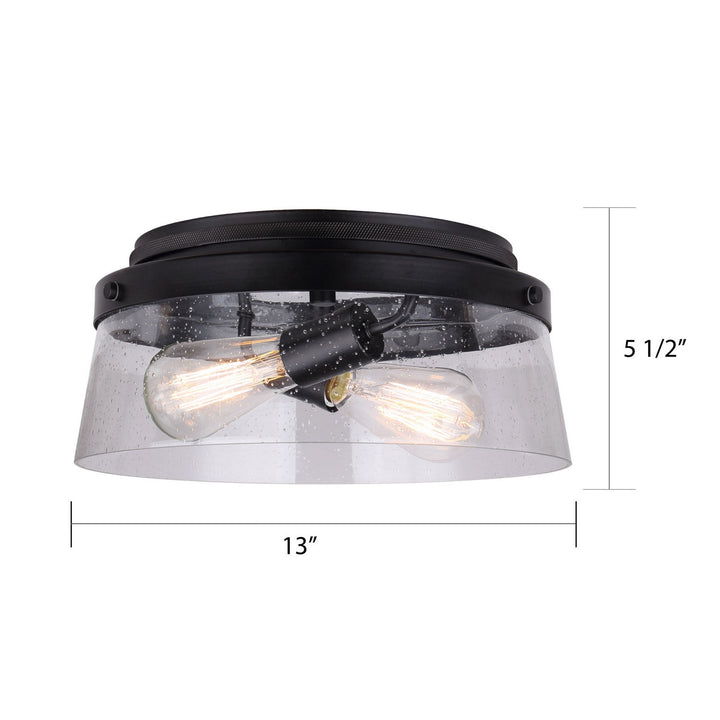 Canarm Canada - IFM1097A13BK - Two Light Flush Mount - Declan - Matte Black