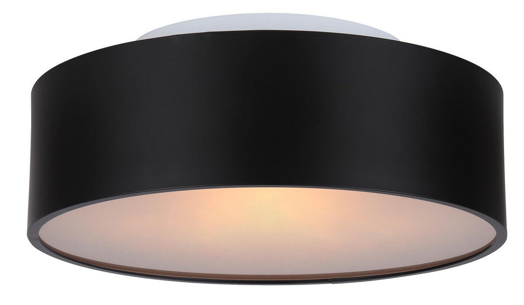 Dexter Two Light Flush Mount in Matte Black - available from The Lighting Shoppe, trusted by Canadian homeowners