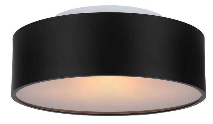Dexter Two Light Flush Mount in Matte Black - available from The Lighting Shoppe, trusted by Canadian homeowners