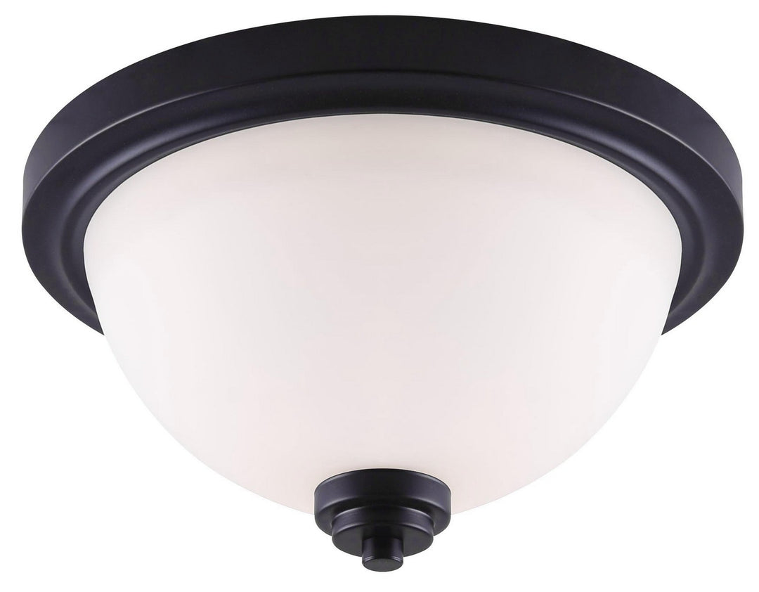 Portia Two Light Flush Mount in Matte Black - available from The Lighting Shoppe, trusted by Canadian homeowners