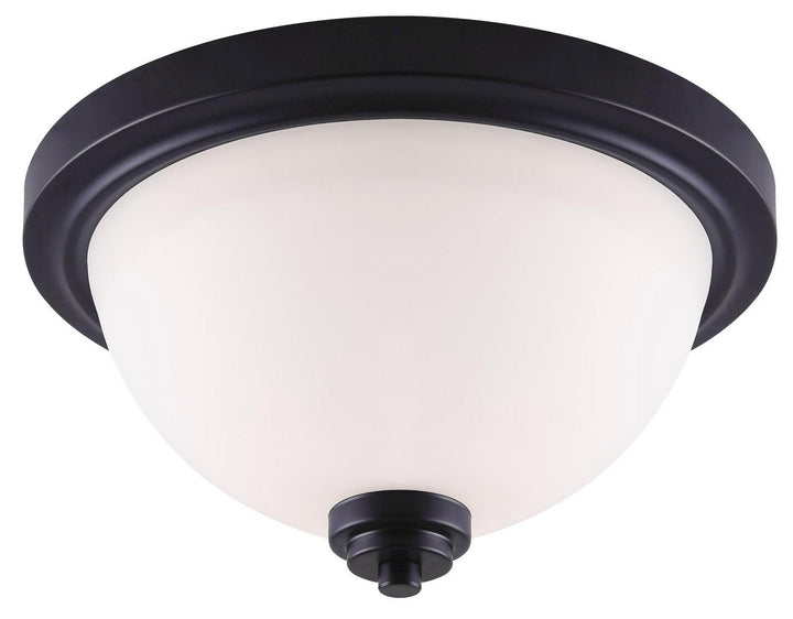 Portia Two Light Flush Mount in Matte Black - available from The Lighting Shoppe, trusted by Canadian homeowners