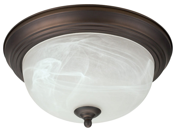 Ifm413 Orb Two Light Flush Mount in Oil Rubbed Bronze - available from The Lighting Shoppe, trusted by Canadian homeowners
