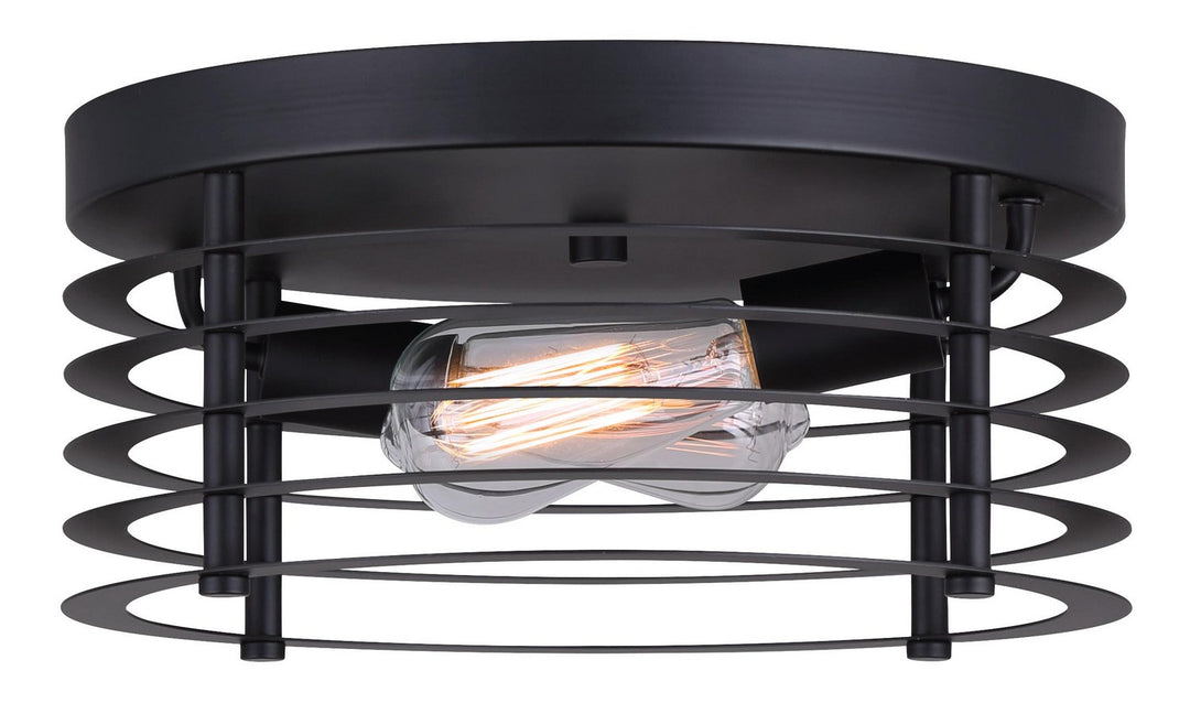 Alder Two Light Flush Mount in Matte Black - available from The Lighting Shoppe, trusted by Canadian homeowners