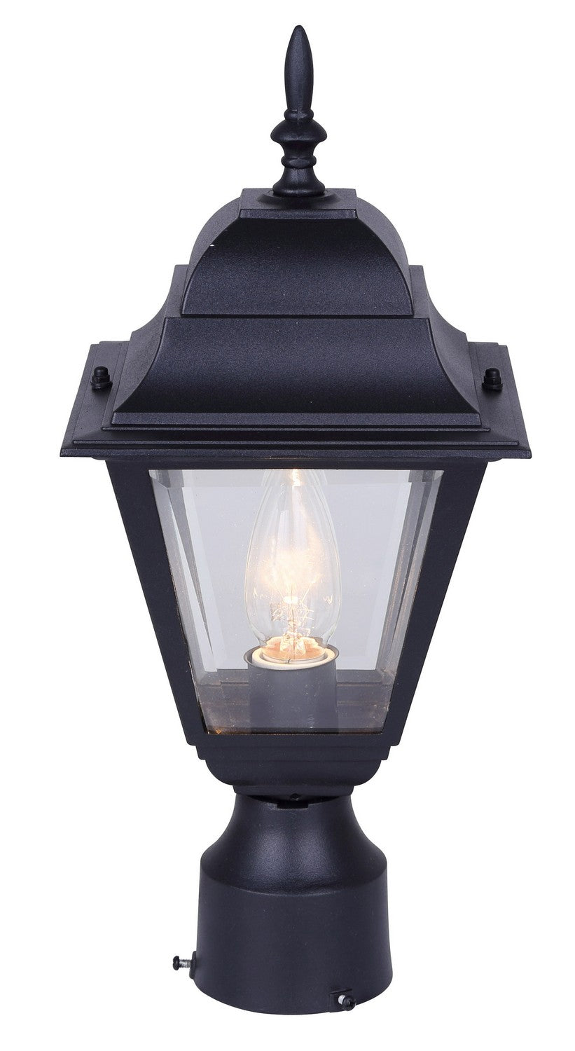 One Light Outdoor Post Mount in Black - available from The Lighting Shoppe, trusted by Canadian homeowners
