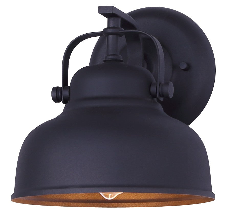 1 Lt. Outdoor Wall One Light Outdoor Wall Mount in Matte Black - available from The Lighting Shoppe, trusted by Canadian homeowners