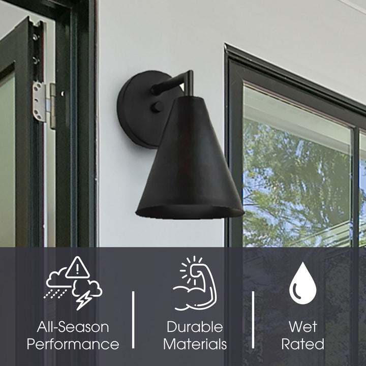 Canarm Canada - IOL579BK - One Light Outdoor Wall Mount - Emeri - Matte Black