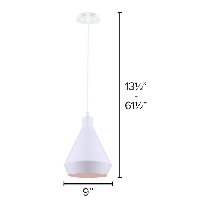Canarm Canada - IPL1020A01WH - One Light Pendant - Byck - Matte White