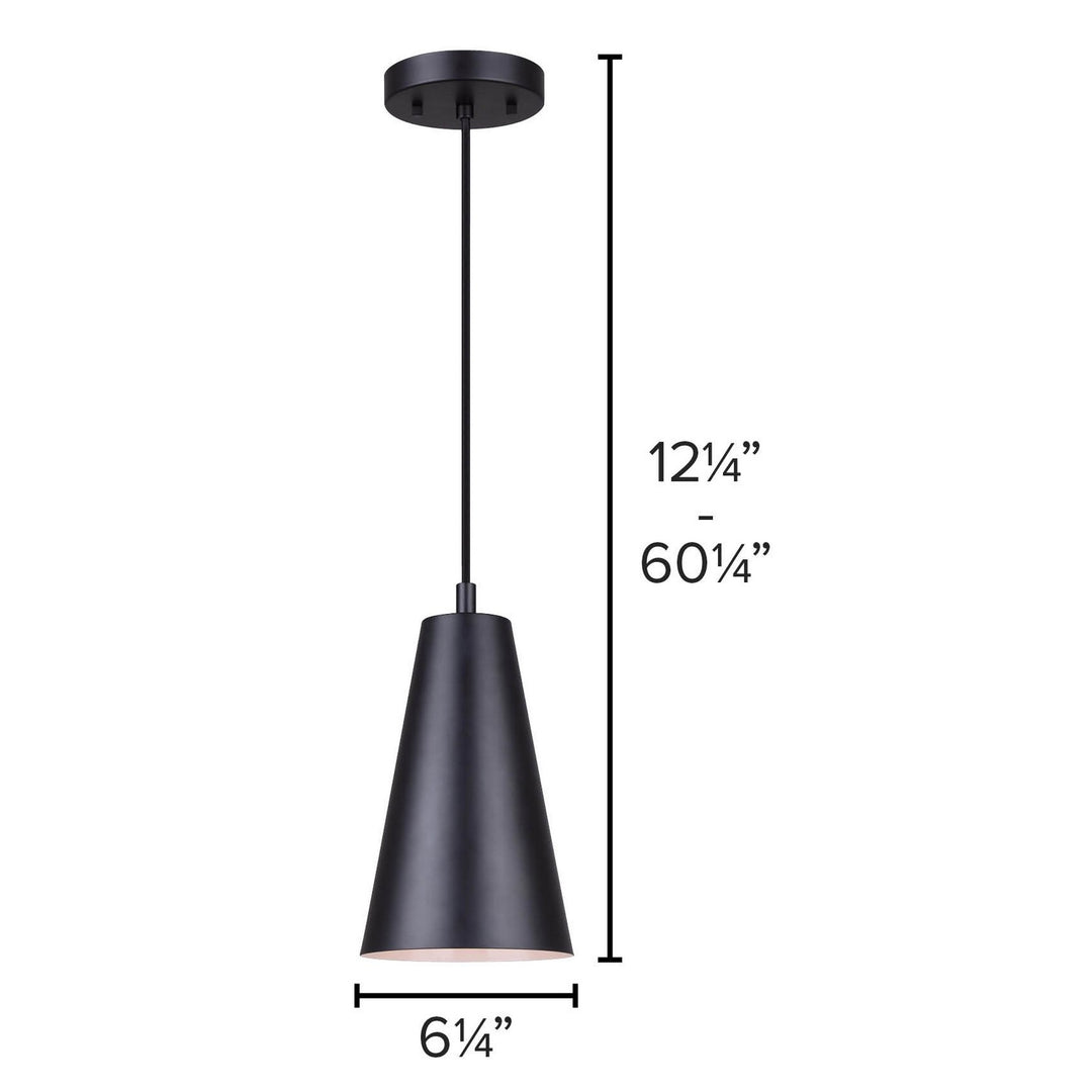 Canarm Canada - IPL1056A01BK - One Light Pendant - Orli - Matte Black
