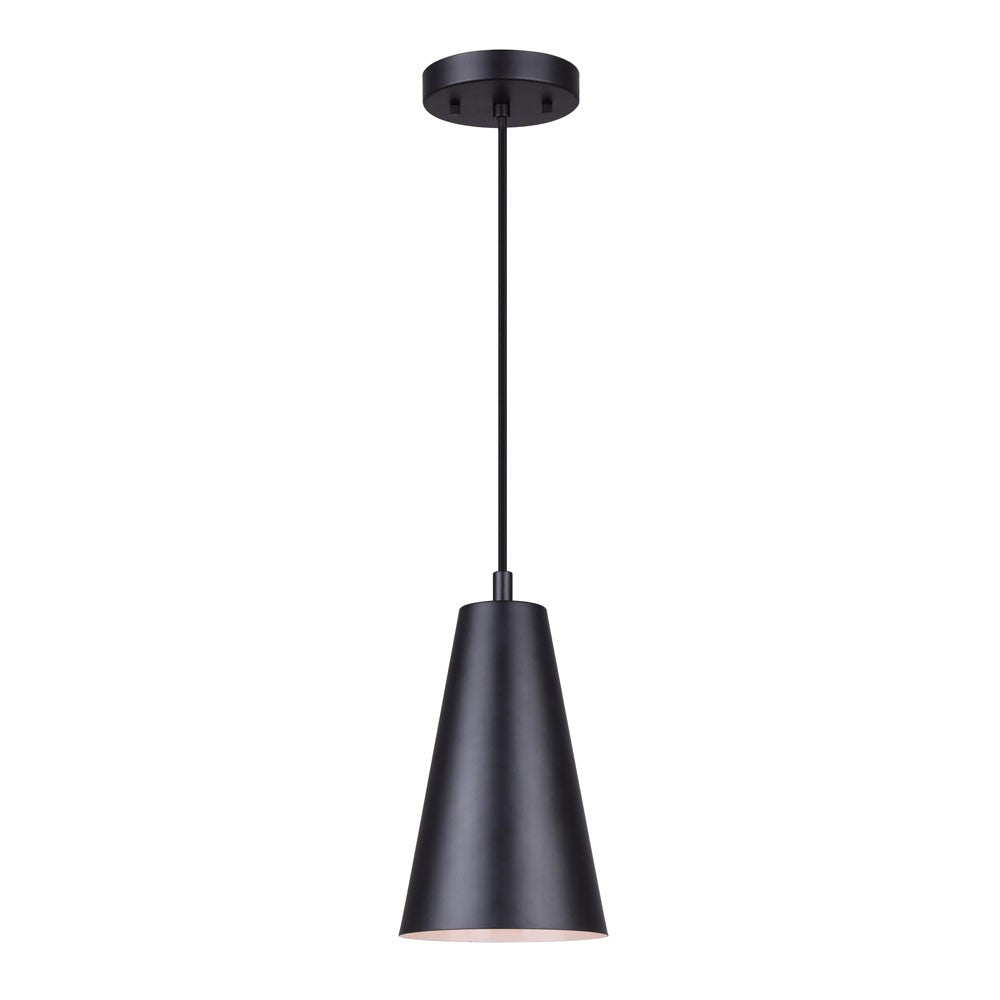 Orli One Light Pendant in Matte Black - available from The Lighting Shoppe, trusted by Canadian homeowners