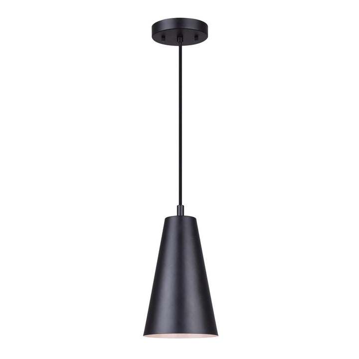 Orli One Light Pendant in Matte Black - available from The Lighting Shoppe, trusted by Canadian homeowners