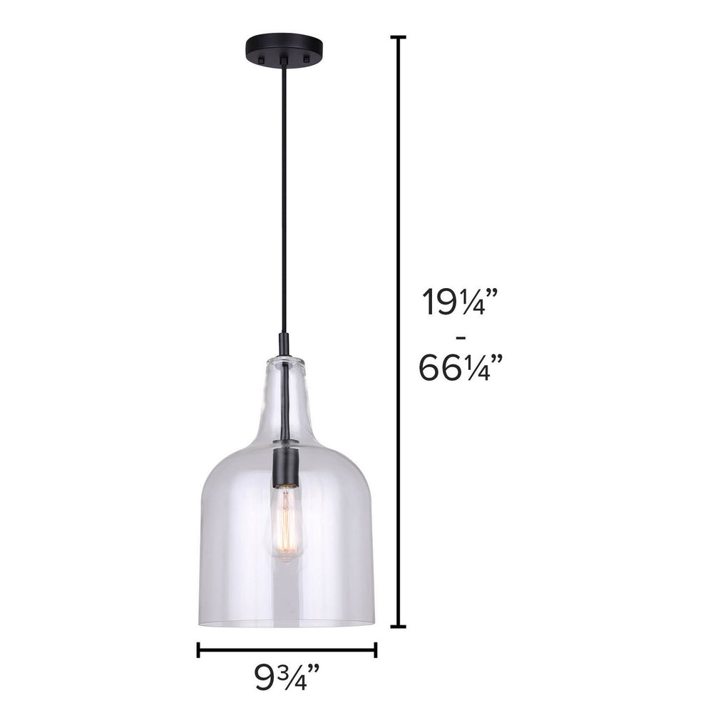 Canarm Canada - IPL1059A01BK10 - One Light Pendant - Keeva - Matte Black