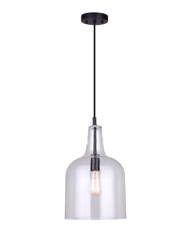 Keeva One Light Pendant in Matte Black - available from The Lighting Shoppe, trusted by Canadian homeowners
