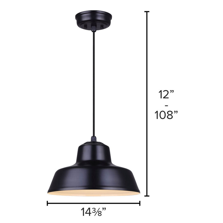 Canarm Canada - IPL1095A01BK - One Light Pendant - Levi - Matte Black