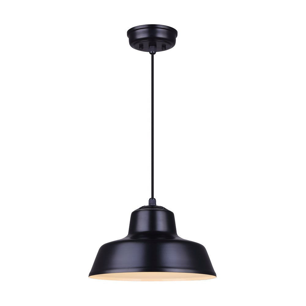 Levi One Light Pendant in Matte Black - available from The Lighting Shoppe, trusted by Canadian homeowners